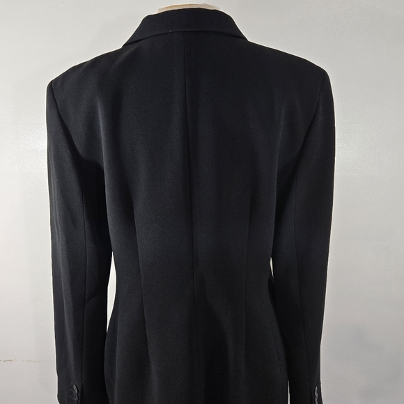 Kate Hill Black 2 Button Shoulder Pad Jacket Blazer size 12 - Picture 5 of 10